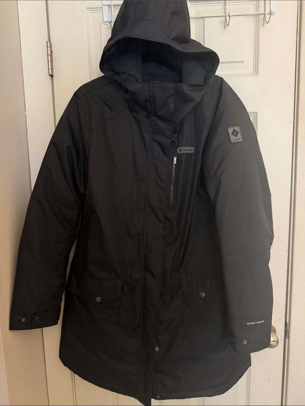 Columbia Black Hooded Winter Coat